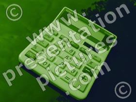 calculator green - powerpoint graphics