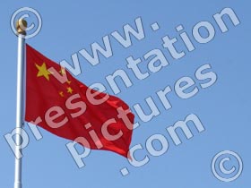 chinese flag - powerpoint graphics
