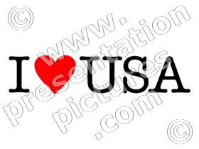 i love usa - powerpoint graphics