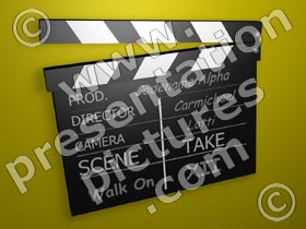 movie clapper board - powerpoint graphics