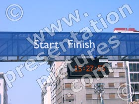 start finish line - powerpoint graphics