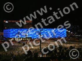 the olympic water cube - powerpoint graphics