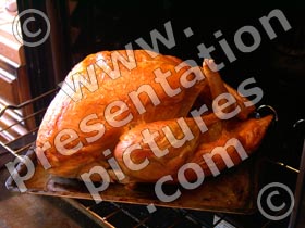 turkey roast in oven - powerpoint graphics