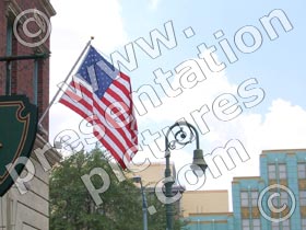 us flag on building - powerpoint graphics