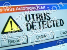 virus detected - powerpoint graphics